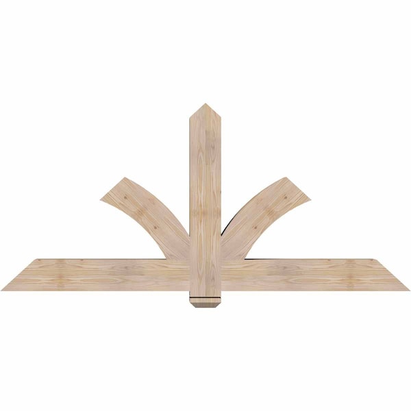 Ekena Millwork Redmond Smooth Timber Gable Bracket, Douglas Fir, 72"W x 33"H x 5 1/2"D x 5 1/2"F, 11/12 Pitch GBW072X33X0606RED00SDF - main